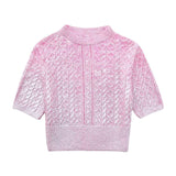 Metal-Look Twisted Sweater Pullover Golden M – Posh Atomic