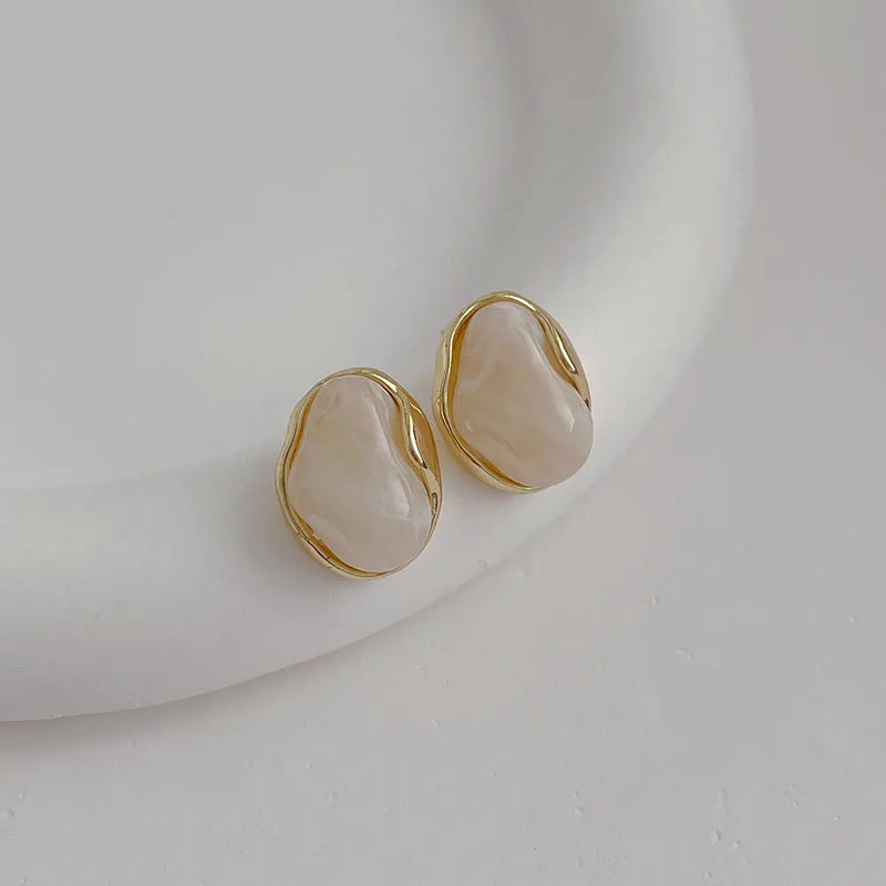 Metal Wrapped Resin Earrings – Posh Atomic