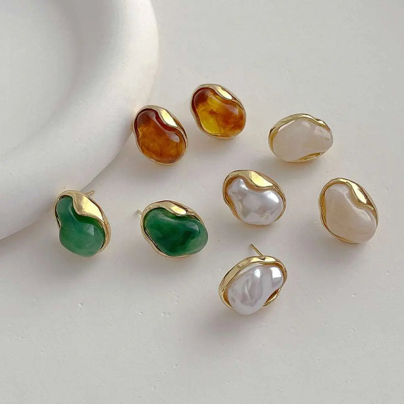 Metal Wrapped Resin Earrings – Posh Atomic