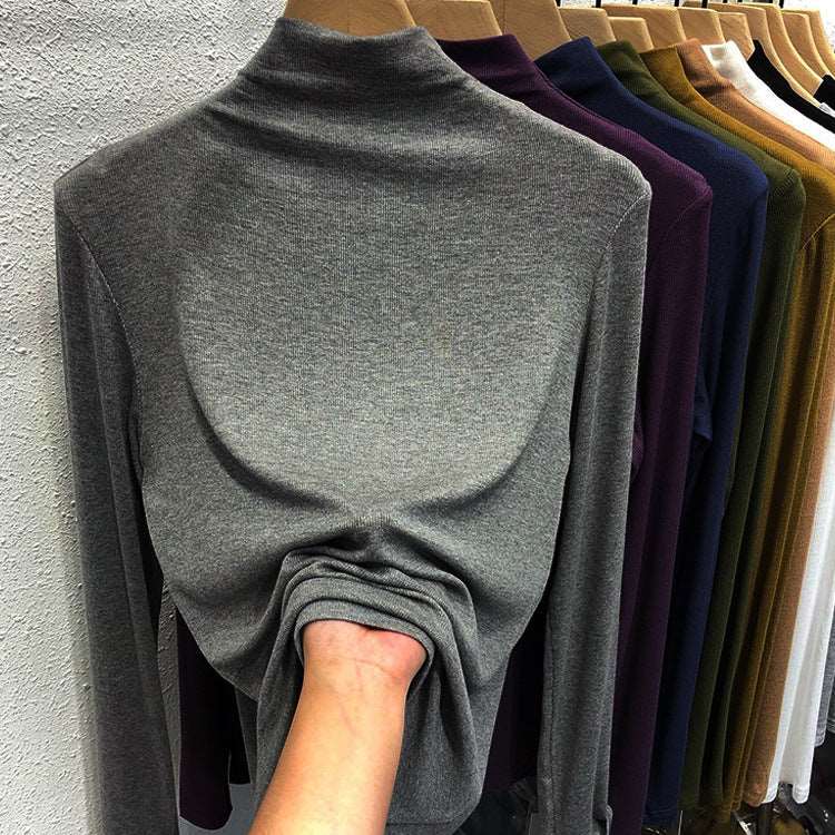 Mock Turtleneck Top White Average Size – Posh Atomic