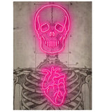 Neon Heart Skeleton Painting A Painting Core 50 X70cm – Posh Atomic