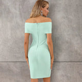 Off Shoulder Dress Light Green L – Posh Atomic