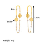 Pearl Tassel Titanium Steel Light Luxury Earrings – Posh Atomic
