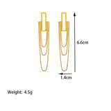 Pearl Tassel Titanium Steel Light Luxury Earrings – Posh Atomic