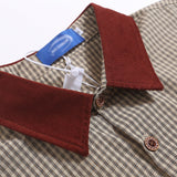 Plaid Short-sleeved Shirt For Men Khaki XL – Posh Atomic