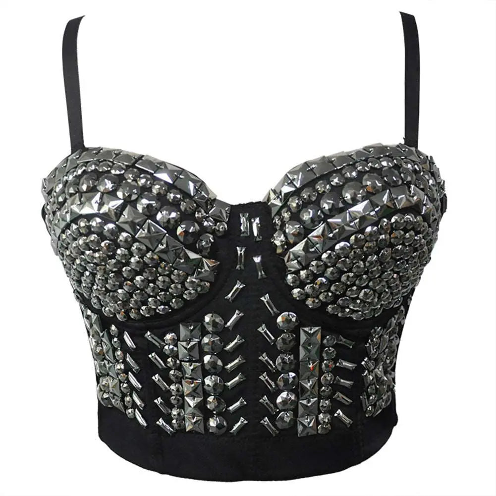 Punk Studded Top Silver M – Posh Atomic
