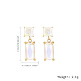 Rectangular Diamond 18K Earrings – Posh Atomic