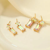 Rectangular Diamond 18K Earrings – Posh Atomic