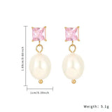 Rectangular Diamond 18K Earrings – Posh Atomic