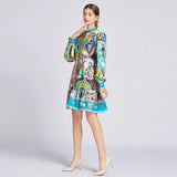 Retro Mid-length Dress Long Sleeve – Posh Atomic
