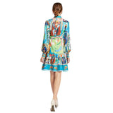 Retro Mid-length Dress Long Sleeve – Posh Atomic