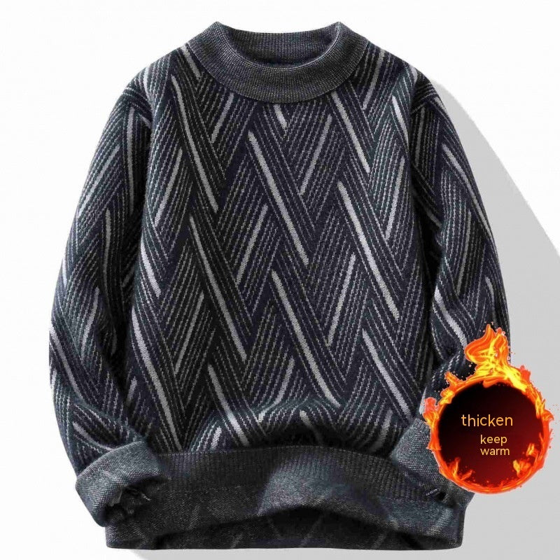 Round Neck Men's Sweater Beige 3XL – Posh Atomic