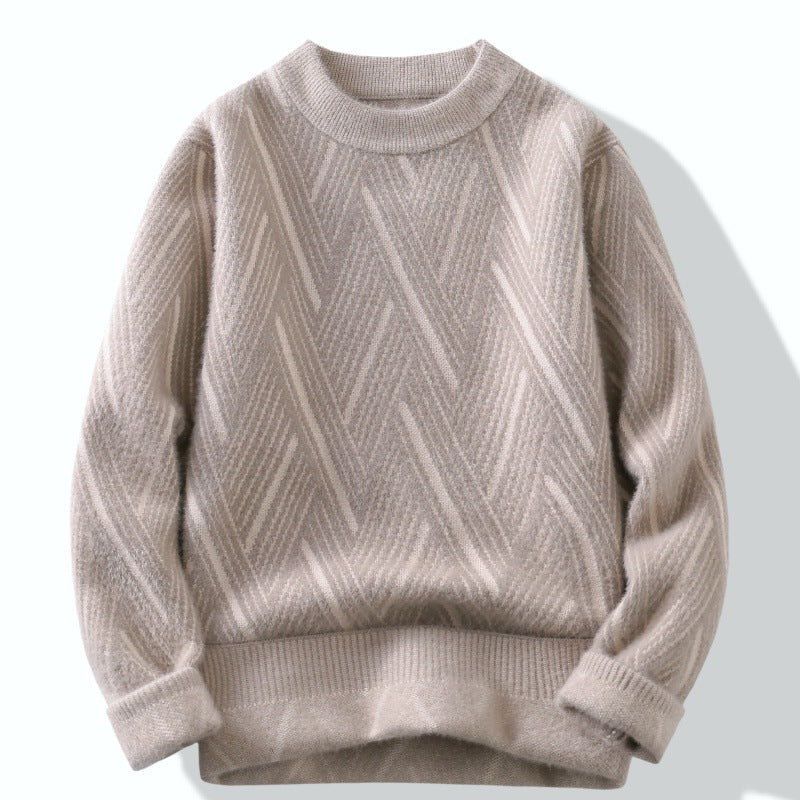Round Neck Men's Sweater Khaki XL – Posh Atomic