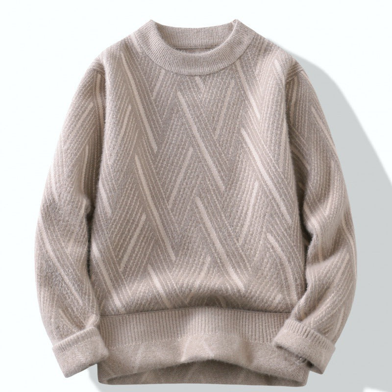 Round Neck Men's Sweater Khaki 2XL – Posh Atomic