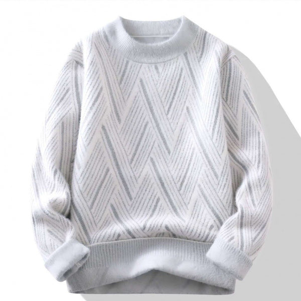 Round Neck Men's Sweater Khaki M – Posh Atomic