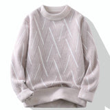 Round Neck Men's Sweater Khaki L – Posh Atomic