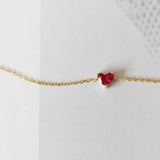 S925 Sterling Silver Gold-plated Little Red Heart Bracelet For Women – Posh Atomic
