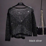 Sequined Loose Sweater Pullover – Posh Atomic