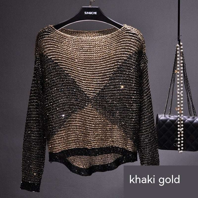 Sequined Loose Sweater Pullover – Posh Atomic