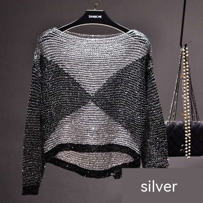 Sequined Loose Sweater Pullover – Posh Atomic