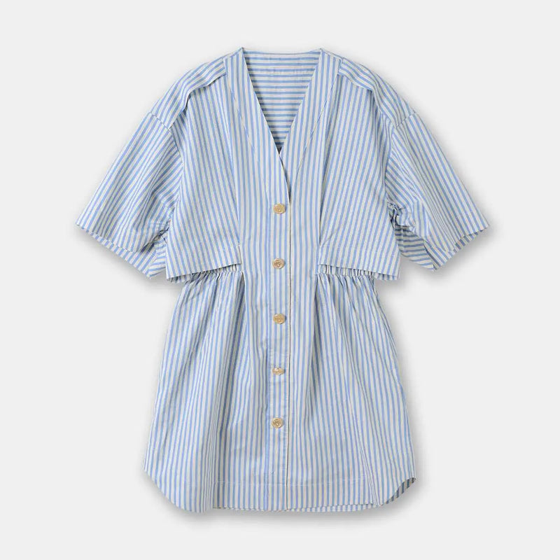 Short Sleeve Striped Shirt Dress – Posh Atomic