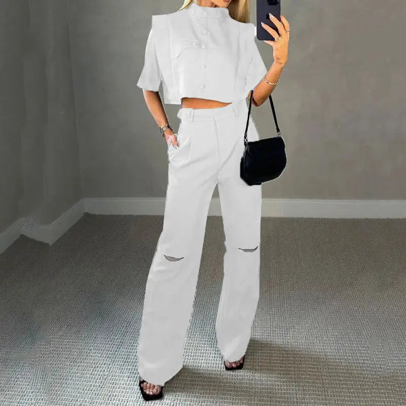 Short Sleeve Top White S – Posh Atomic