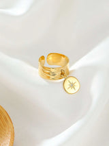 Six-pointed Star Adjustable Gold-plated Ring – Posh Atomic