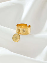 Six-pointed Star Adjustable Gold-plated Ring – Posh Atomic