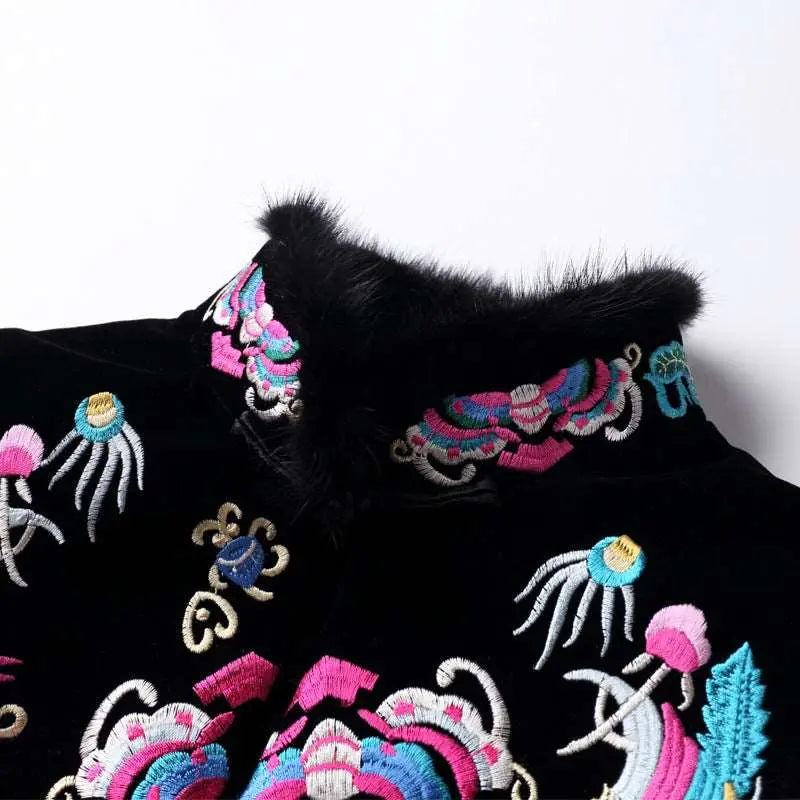 Sleeveless Embroidery Mid-length Dress Picture Color XL – Posh Atomic