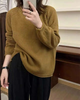 Solid Color Sweater Autumn Fragrance Green Free Size – Posh Atomic