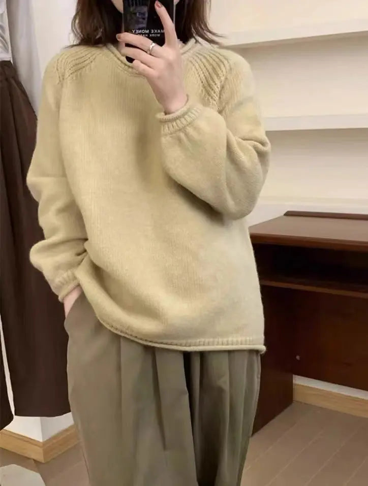 Solid Color Sweater Light Purple Free Size – Posh Atomic