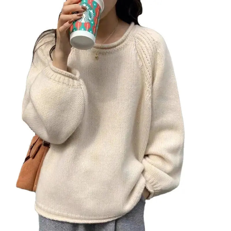 Solid Color Sweater Yellow Green Free Size – Posh Atomic