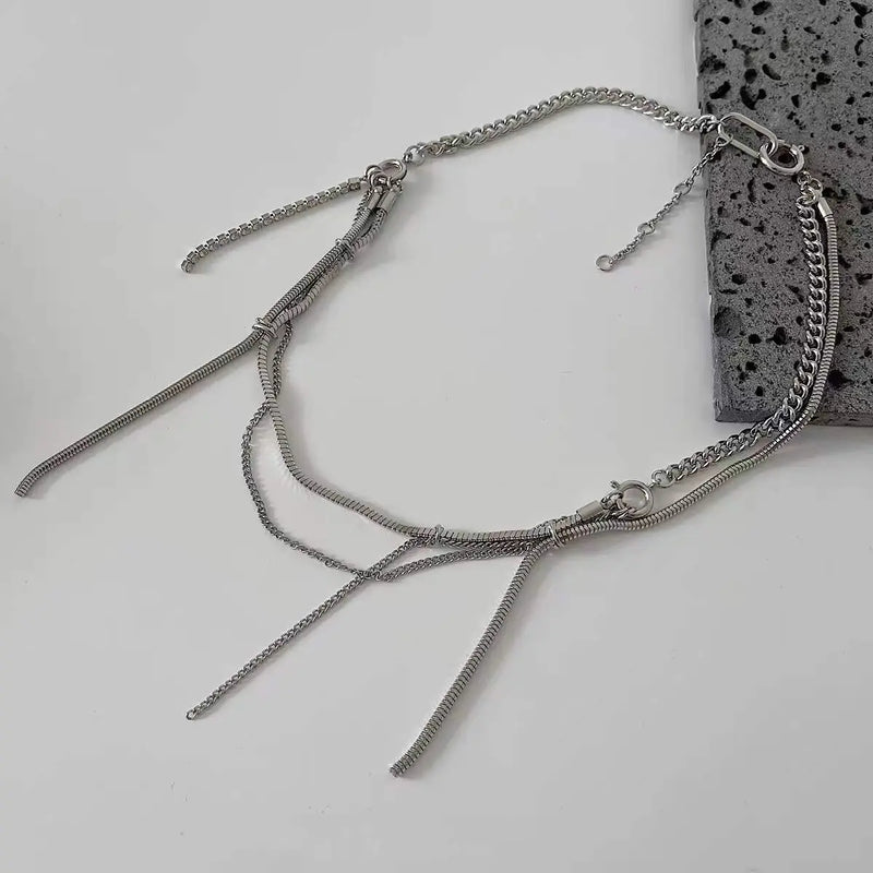 Steel Bends And Hitches Tassel Necklace – Posh Atomic