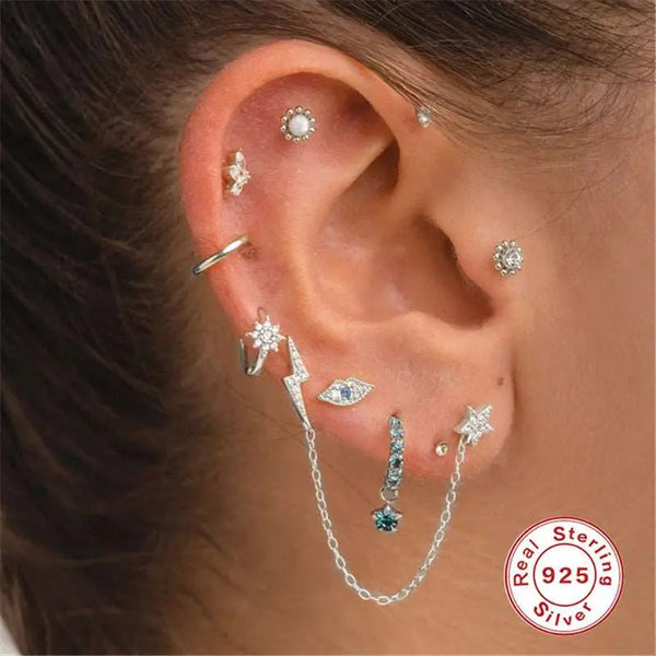 Sterling Silver Ear Studs 41 Single – Posh Atomic