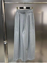 Suit with Vest and Pleated Wide Leg Trousers Gray Trousers M – Posh Atomic