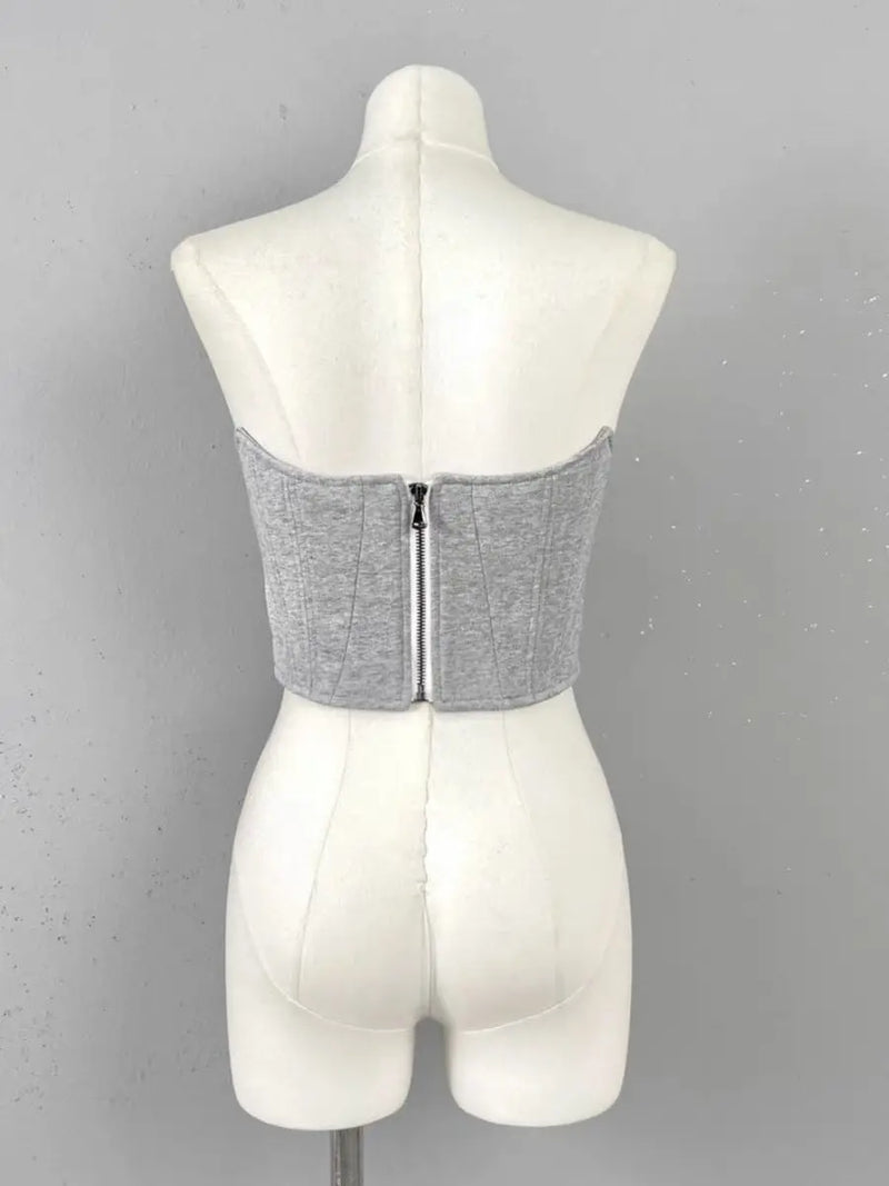 Suit with Vest and Pleated Wide Leg Trousers Gray Trousers L – Posh Atomic