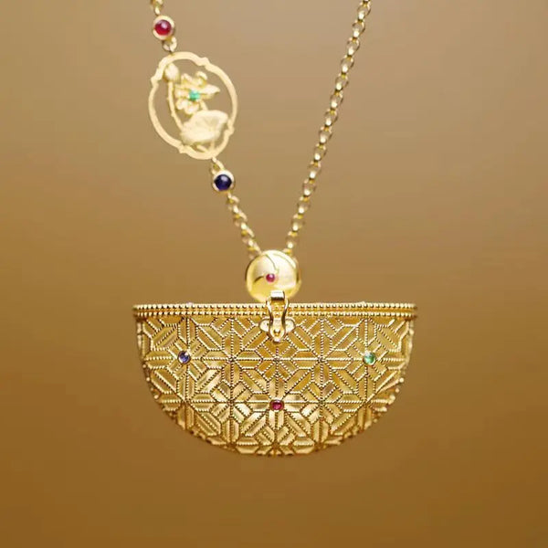 Treasure Box Pendant Necklace Gold – Posh Atomic