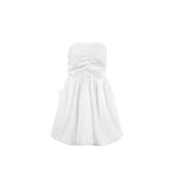 Tube Top Dress Female Fashion Waist-controlled White M – Posh Atomic