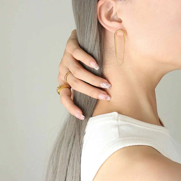 U-shaped Ear Studs Steel Earrings – Posh Atomic