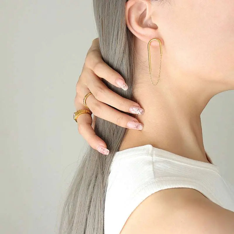 U-shaped Ear Studs Steel Earrings – Posh Atomic