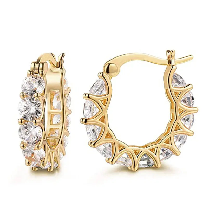 U-shaped  Earrings Full Zircon Rhinestones  Earrings – Posh Atomic