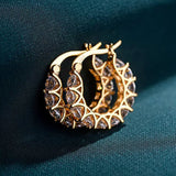 U-shaped  Earrings Full Zircon Rhinestones  Earrings Gold – Posh Atomic