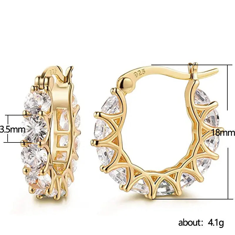 U-shaped  Earrings Full Zircon Rhinestones  Earrings – Posh Atomic