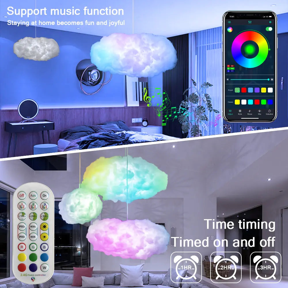 USB Cloud Light APP Control Music Synchronization Ambient Light – Posh Atomic