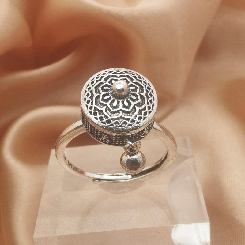 Vintage Six Word Mantra Enamel Anxiety Spinning Ring Retro Ring 1 Adjustable Opening – Posh Atomic