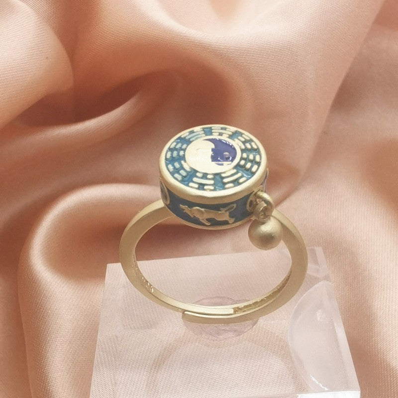 Vintage Six Word Mantra Enamel Anxiety Spinning Ring – Posh Atomic