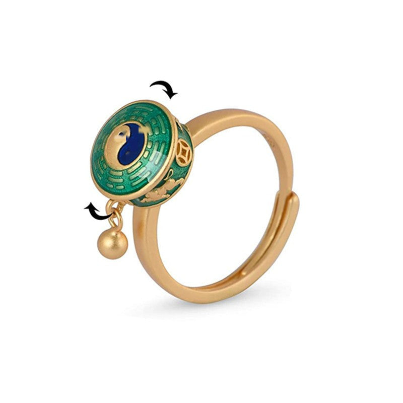 Vintage Six Word Mantra Enamel Anxiety Spinning Ring – Posh Atomic