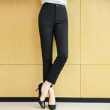 Women's Black Trousers Cropped Black XXL – Posh Atomic