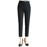 Women's Black Trousers Cropped Black M – Posh Atomic