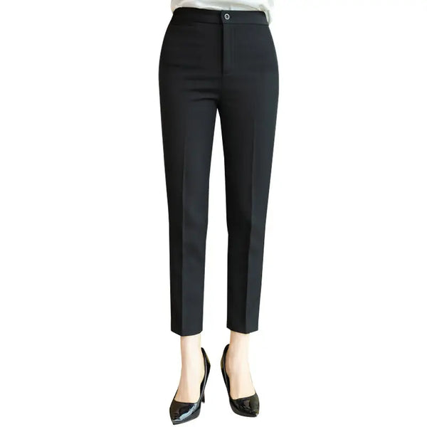 Women's Black Trousers Cropped Black M – Posh Atomic